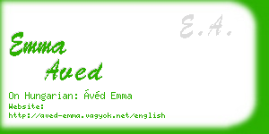 emma aved business card