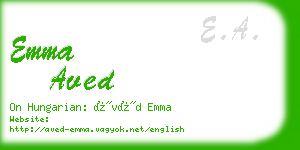 emma aved business card